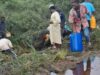 Residents scoop fuel after tanker spills on Lagos-Ibadan Expressway