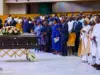 PHOTOS: Osinbajo, Fashola, Fayemi, others attend Kemi Adeosun’s husband’s burial service