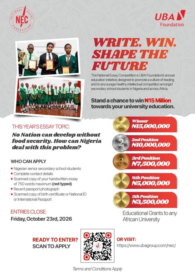 UBA Foundation National Essay Competition UBA Foundation