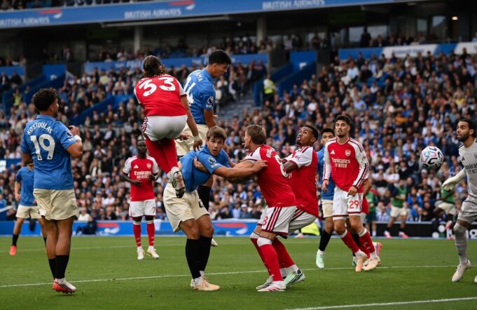 Brighton vs Arsenal in Premier League Brighton