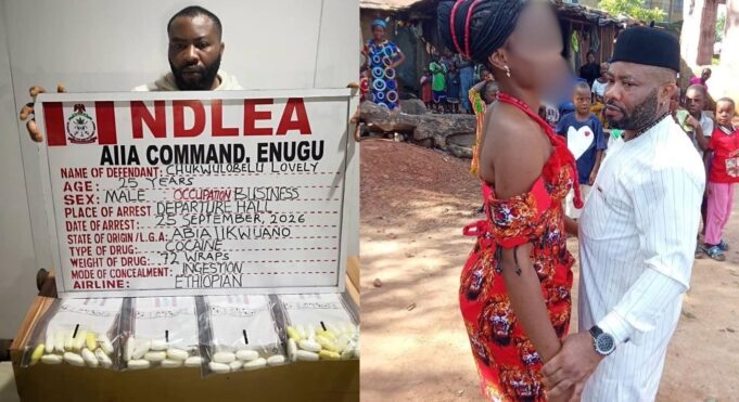 Europe-bound newlywed man excretes 72 wraps of cocaine at Enugu airport Cocaine