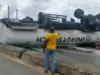 45,000-litre fuel tanker overturns on Lagos road