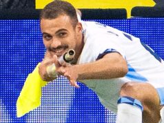 Abu Farchi scores first Israel goal, sent off after celebration