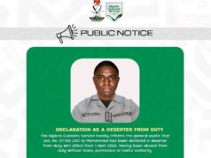 Customs declares officer deserter, disowns his official dealings