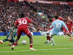 EPL: Man City thrash 10-man Liverpool at Anfield City