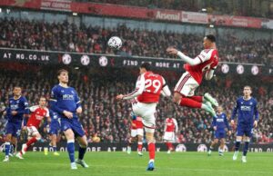 Arsenal thrash Everton to join Man City at Premier League summit Arsenal