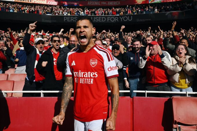 Arsenal's Bruno Guimaraes against Leeds Arsenal